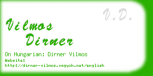 vilmos dirner business card